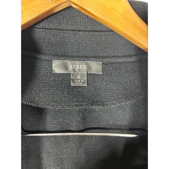 J Crew Cardigan Sweater Small Black Merino Wool Re Imagined Jacket - Picture 6 of 10